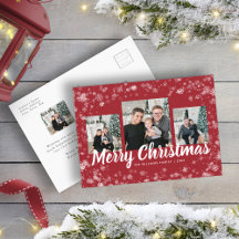 Cartão-postal de Natal para Colagem de Fotos