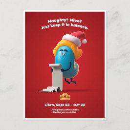 Cartão Postal Cartão-postal de Natal para Libra