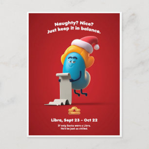 Cartão Postal Cartão-postal de Natal para Libra