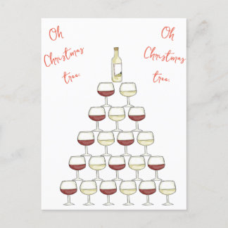 Cartão Postal Cartão-postal de Natal para o vinho
