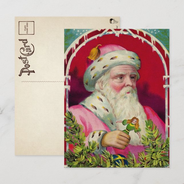 Cartão Postal Cartão-postal de Natal para Papais noeis de aparên (Frente/Verso)