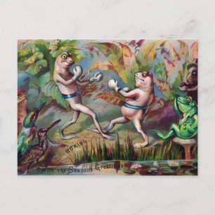 Cartão Postal Cartão-postal de Natal para Sapos in a box vitoria