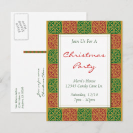 Cartão Postal Cartão-postal de Natal Personalizado com Padrão Ve