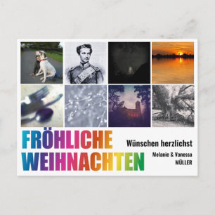 Cartão Postal Cartão-postal de Natal Rainbow