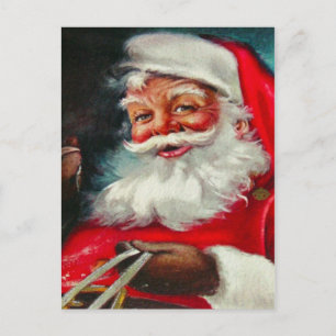 Cartão Postal Cartão-postal de Natal Vintage Santa Claus