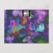 Cartão-postal de Natal "Whimsical Snowman"