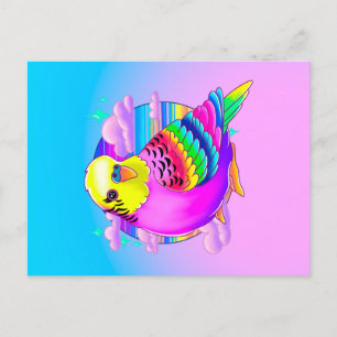 Cartão Postal Cartão-postal de Neon do Orçamento