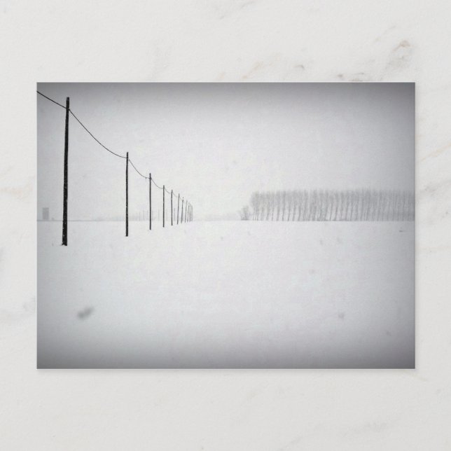 Cartão Postal Cartão-postal de neve mínimo (Frente)