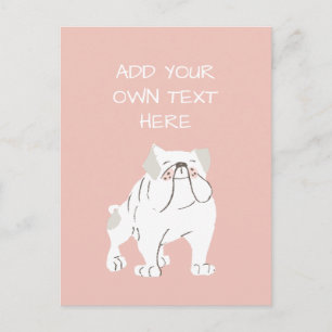 Cartão Postal Cartão-postal de nome personalizado para cachorro-