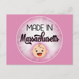 Cartão Postal Cartão-postal de Nova Menina Rosa de Massachusetts