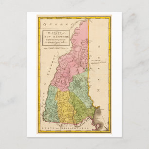 Cartão Postal Cartão-postal de Novo Hampshire 1815