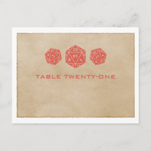 Cartão Postal Cartão-postal de Número de Tabela de Gamer de Dice