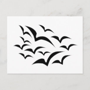 Cartão Postal Cartão-postal de Nuvem Preto Bat