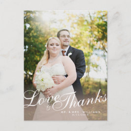 Cartão Postal Cartão-postal de Obrigados de Amor com Script Mode