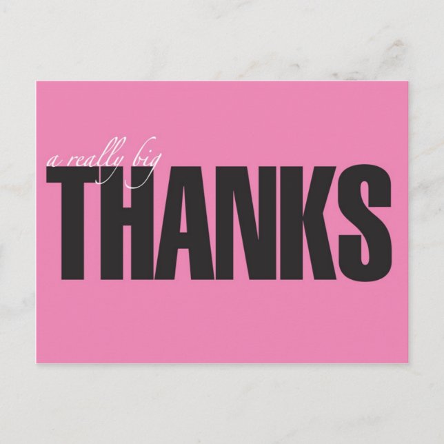Cartão Postal Cartão-postal de Obrigados realmente grandes (Frente)