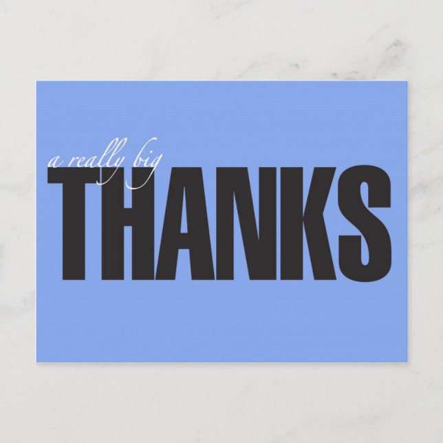 Cartão Postal Cartão-postal de Obrigados realmente grandes (Frente)