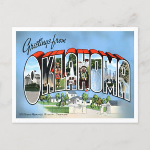 Cartão Postal Cartão-postal de Oklahoma Big Letters
