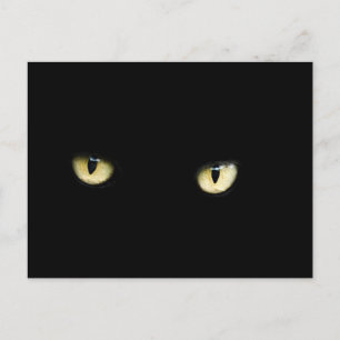 Cartão Postal Cartão-postal de Olhos Pretos do Halloween