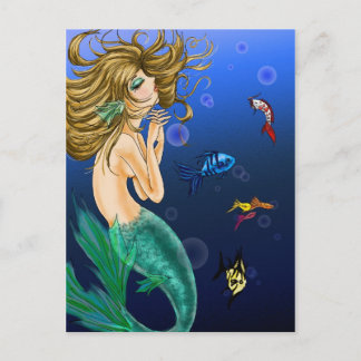 Cartão Postal Cartão-postal de oração de uma sereia