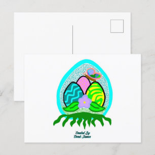 Cartão Postal Cartão-postal de Ovos de Páscoa delicioso