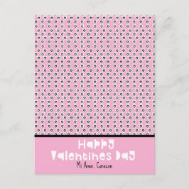 Cartão Postal Cartão-postal de Padrão de Dia de os namorados de 