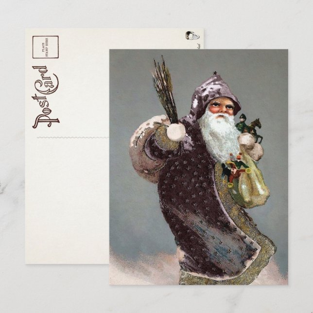 Cartão Postal Cartão-postal de Papais noeis Armados Vitorianos (Frente/Verso)