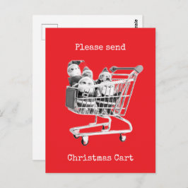 Cartão Postal Cartão-postal de Papais noeis de Carrinho comprado