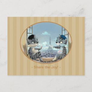 Cartão Postal Cartão-postal de Paris por Dia - Joy (Envelope Opc