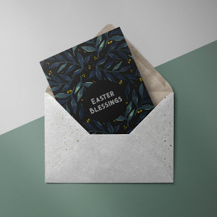 Cartão Postal Cartão-postal de Páscoa das ramificações de aquare