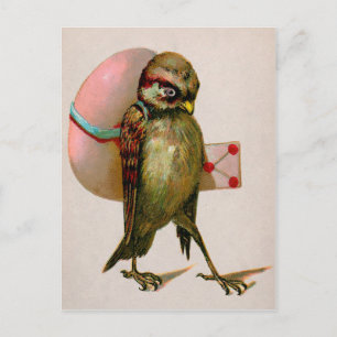 Cartão Postal Cartão-postal de Páscoa Vintage Bird