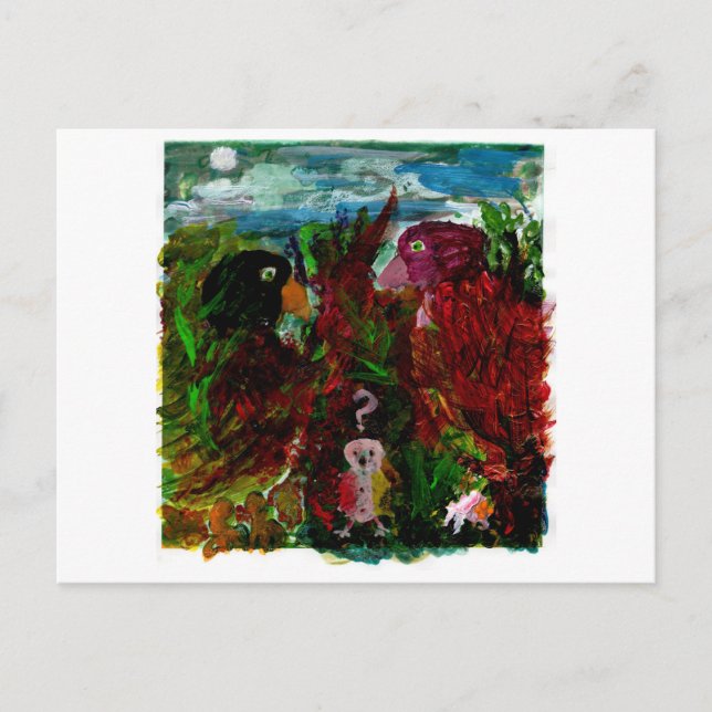 Cartão Postal Cartão-postal de passarinho confuso (Frente)