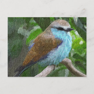 Cartão Postal Cartão-postal de pássaro azul