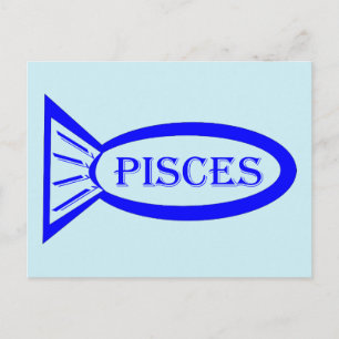 Cartão Postal Cartão-postal de peixe com sinal de estrela peixe