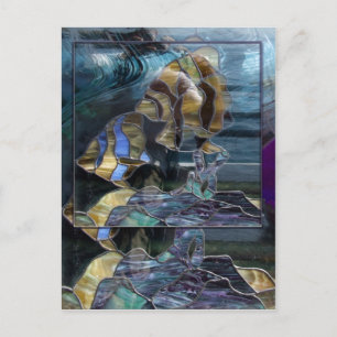 Cartão Postal Cartão-postal de peixe de vidro retido