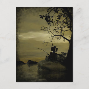 Cartão Postal Cartão-postal de pesca robô