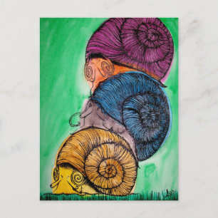 Cartão Postal Cartão-postal de pilha de caracol