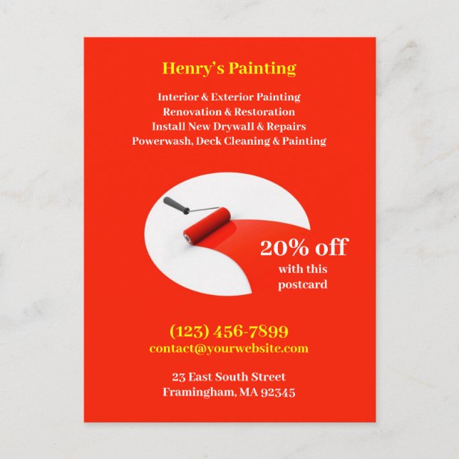 Cartão Postal Cartão-postal de pintura (Frente)