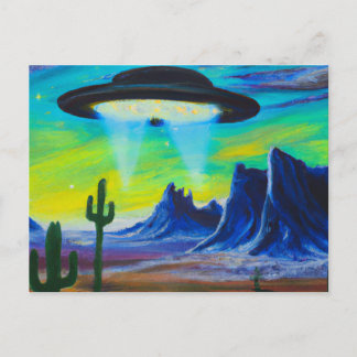 Cartão Postal Cartão-postal de pintura do deserto de chuveiro vo