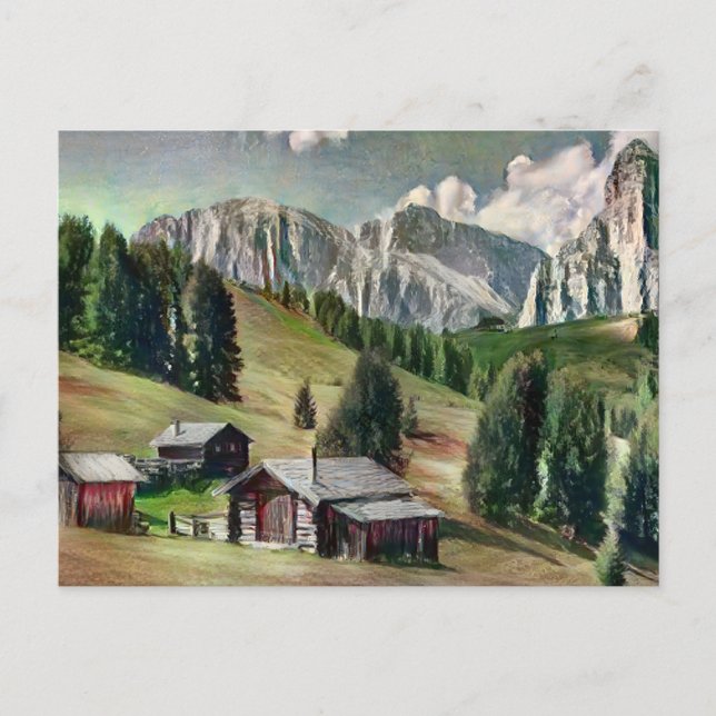 Cartão Postal Cartão-postal de pintura Dolomites (Frente)