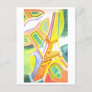 Cartão Postal Cartão-postal de pintura em torre Robert Delauney 