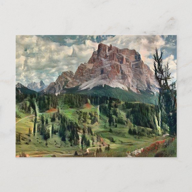 Cartão Postal Cartão-postal de pintura Monte Pelmo (Frente)