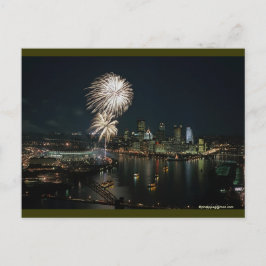 Cartão Postal Cartão-postal de Pittsburgh Luz na Noite "Um tipo"