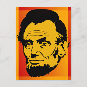 Cartão Postal Cartão-postal de Pop Retro-Arte Abraham Lincoln