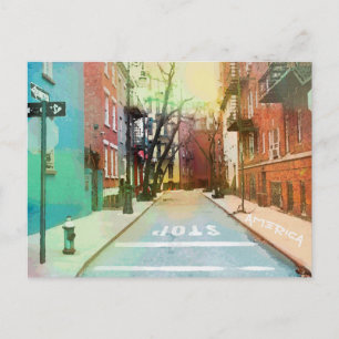Cartão Postal Cartão-postal de Pop Urbano das Backruas Americana