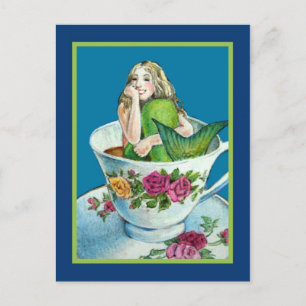 Cartão Postal Cartão-postal de Posto Mermaid Tea