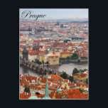 Cartão Postal Cartão-postal de Praga Charles Bridge (mais carros<br><div class="desc">Uma bela vista de Praga,  tirada da Rua. Torre da Catedral de Vitus. A ponte de Charles é visível através do rio Vltava. Também é visível o Museu Nacional da República Tcheca e a Igreja do Santo Ludmila.</div>