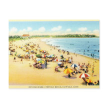 Cartão-postal de praia do Connecticut para restaur