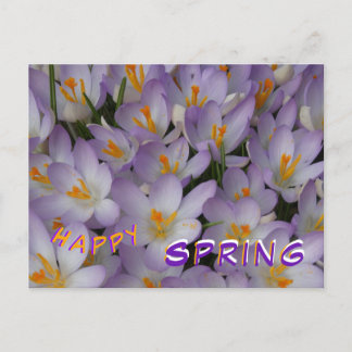 Cartão Postal Cartão-postal de Primavera Feliz Padrões de Flores