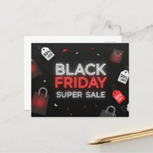 Cartão-postal de promoção Black Friday