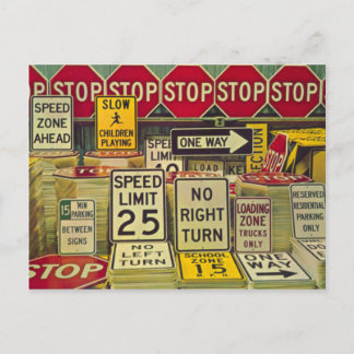 Cartão Postal Cartão-postal de Prospecção com Sinal de Imóveis